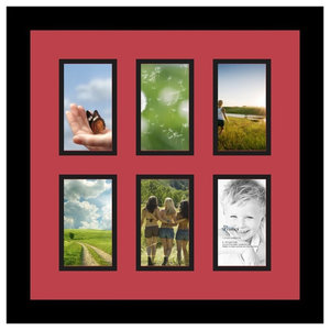 Frames by Mail multimat-58720-aam0114 Triple Square Opening Collage Frame for 5 x 3.5 Photo Gold