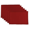 DII Tango Red Ribbed Placemat, Set of 6