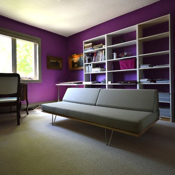 Orchid walls in office space