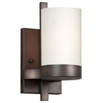 Forte - Forte 2736-01-32 Lila, 1 Light Wall Sconce, Bronze/Dark Brown - The Lila sconce comes in antique bronze finish steLila 1 Light Wall Sc Antique Bronze Satin *UL Approved: YES Energy Star Qualified: n/a ADA Certified: n/a  *Number of Lights: 1-*Wattage:75w Medium Base bulb(s) *Bulb Included:No *Bulb Type:Medium Base *Finish Type:Antique Bronze