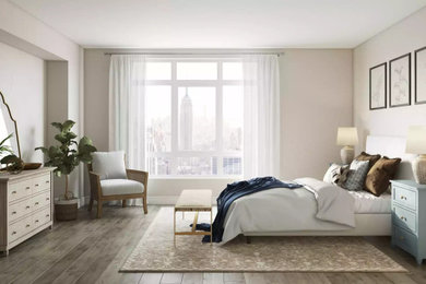 Example of a farmhouse bedroom design in Hawaii