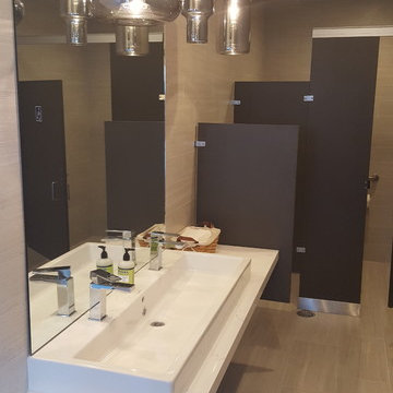 Commercial restroom update-before/after