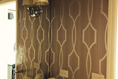 Powder room - traditional powder room idea in Orange County