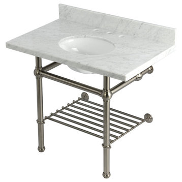 KVPB3630MBB8 36" Console Sink with Brass Legs (8-Inch, 3 Hole)