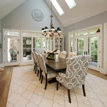 Cool Grays and Rich Woods Dining Room -- Dina Pristouris