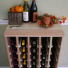 40-Bottle Premium Table Wine Rack, 12" Deep, Unfinished Redwood