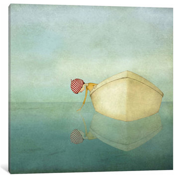 "on The Sea" by Majali Canvas Print, 26"x26"