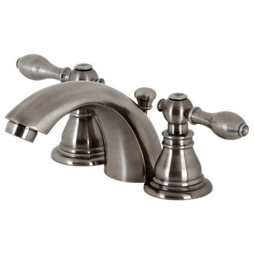 KB953ACL Widespread Bathroom Faucet With Plastic Pop-Up, Black Stainless