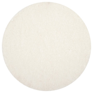 Safavieh Polar Shag Collection PSG800 Rug, White, 6'7" Round