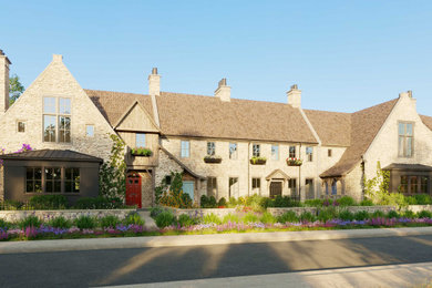 Rustic exterior home idea in Salt Lake City