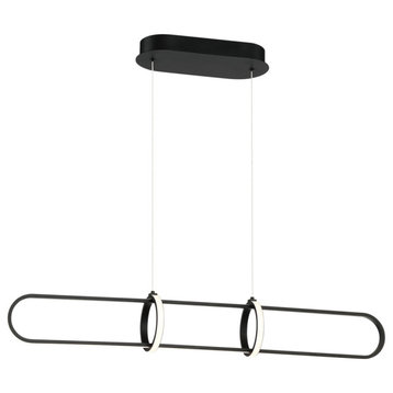 Berkley Chandelier LED Linear Small Black