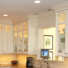 kitchen glass front cabinets