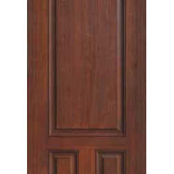 Front Single Door 80 Fiberglass 3 Panel Eyebrow Solid - Front Doors