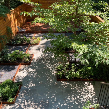Angular Corten Steel Garden
