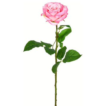 26" Pale Pink Rose Stem 6/Pk
