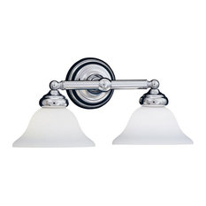 Opal Essence 2-Light Bath Bar, Chrome