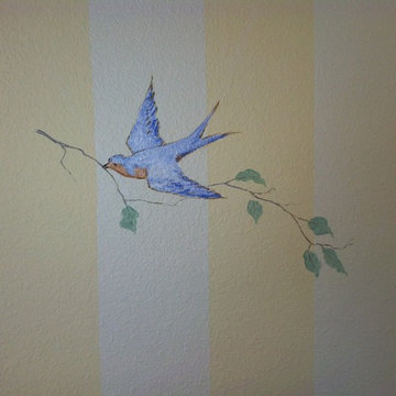 Beatrix Potter inspired childs room mural