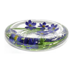 Blue Cosmo Flower Bowl - Home Decor