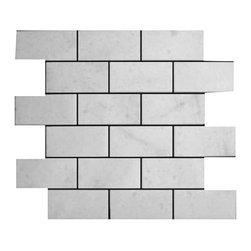 Statuary Crystal Marble Italian White Statuario 2x4 Mosaic Tile Polished - Home Accessories & Decor