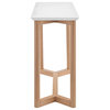 Aren 47" Console Table in Matte White with Natural Beech Wood Base