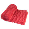 Saga Double Sided Faux Fur Throw, Spice Coral