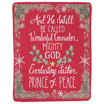 Prince of Peace Sherpa Throw Blanket