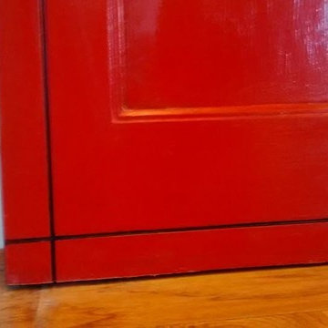 Red Barn Door Close Up