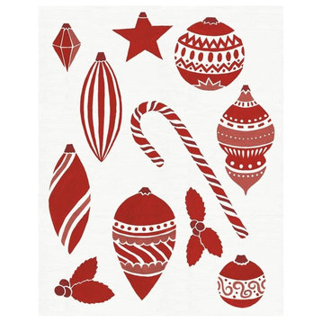 "Christmas Otomi Tile III" Digital Paper Print by Elyse DeNeige, 18"x22"