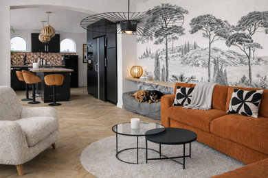 Inspiration pour un salon design.