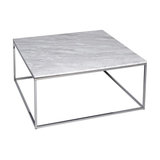Kensal Marble Square Coffee Table, Steel Base