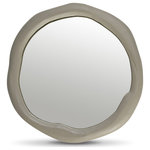 Meridian Furniture - Armada Aluminum Mirror, Taupe, 36" W D x 36" H - Indulge in the allure of the Taupe Armada Mirror by Meridian Furniture. Its captivating design and luxurious Taupe elevate any space with effortless elegance. Crafted with precision and durability in mind, this stunning piece becomes the focal point of gatherings, fostering moments of connection and warmth. Embrace sophistication and style with the Armada Mirror, a testament to exquisite taste and timeless beauty.