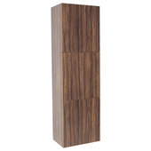 Luce 13 Dark Walnut/Glass Wall Mount Modern Bathroom Side Cabinet