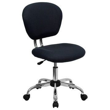 Flash Furniture Mid-Back Gray Mesh Task Chair With Chrome Base