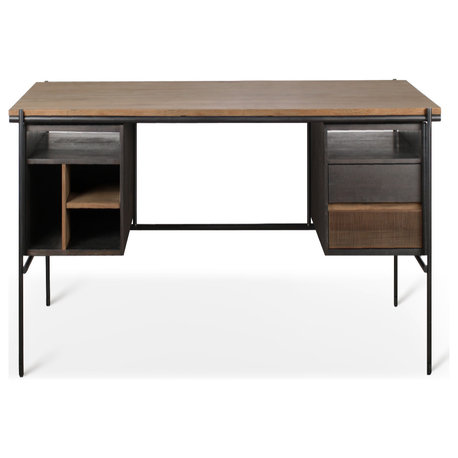 Teak Desk With Drawers | OROA Oscar