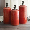 American Atelier Quatra Red Canister Set