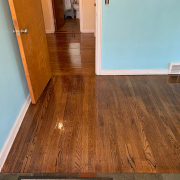 Crack filling in old floor from Excessive movement.