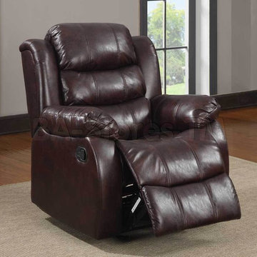 Smithee Polished Microfiber Glider Reclining
