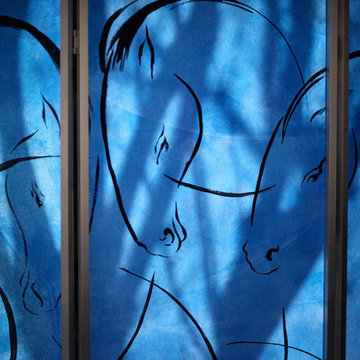 Translucent hand-painted screens