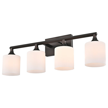 CHLOE Lighting Jane Contemporary 4-Light Rubbed Bronze Bath Vanity Fixture