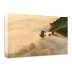 21" x 14" Clouds by PhotoINC Studio - Wall Art Print on Canvas Fabric White