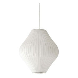 Replica George Nelson Bubble Lamp Pear Pendant Light White 40cm - Pendant Lighting