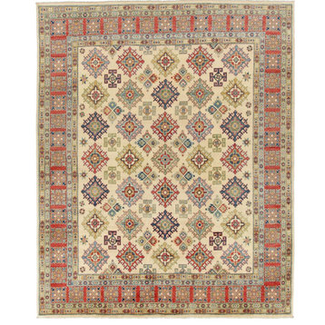 Oriental Rug Kazak 9'11"x8'2" Hand Knotted Carpet