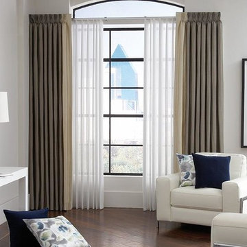 Larg Window and Curtains & Draperies of Indianapolis- Custom Styles at Affordabl