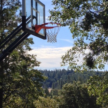 Benjamin W's Pro Dunk Gold Basketball System on a 46x30 in Pine Grove, CA