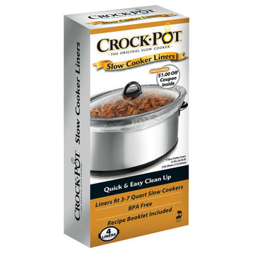 Crock-Pot 4142690012 Crock Pot/Slow Cooker Liner, Plastic, Clear, 3-7 qt.