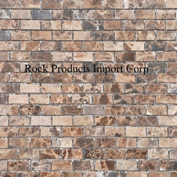 MSPB-38 MINI BRICK EMPERADOR DARK 5/8 X 1 1/4 - Mosaic Tile