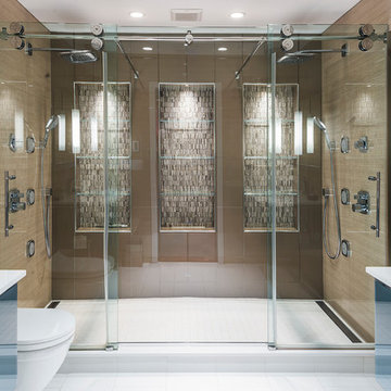 Large Custom Master Bathroom with Two Person Shower