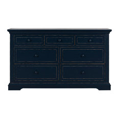 Most Por Blue Dressers And Chests For 2018 Houzz Dom Family Evolur Parker Double Dresser Distress Navy Dressers