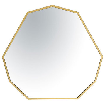 Hex No Wall Mirror, Gold