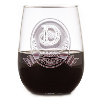 Custom Engraved Barware Glasses, Personalized Home Bar Glassware
